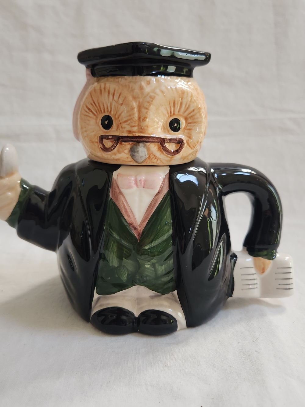 Vintage Heritage Mint Wise Figural Owl Teapot